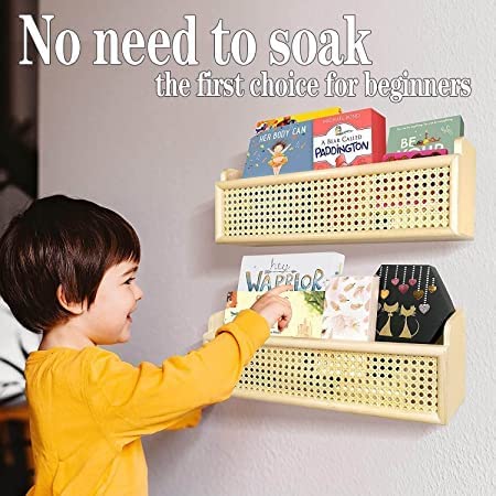 IQRA Webbing Plastic Cane Webbing for Caning Projects Natural Pre - Woven Open Mesh Cane - PE Rattan Cane Webbing Rattan Roll Cabinet Chair