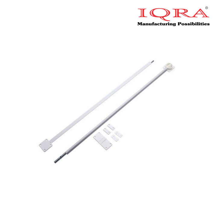 IQRA Heavy Duty Wardrobe Door Straightener | 6mm Rod with Dual-Side Cast Brackets | Complete Kit with Screws & PVC Cap | Concealed Fixing | 72" Length – Ideal for Big Cabinet & Wardrobe Doors