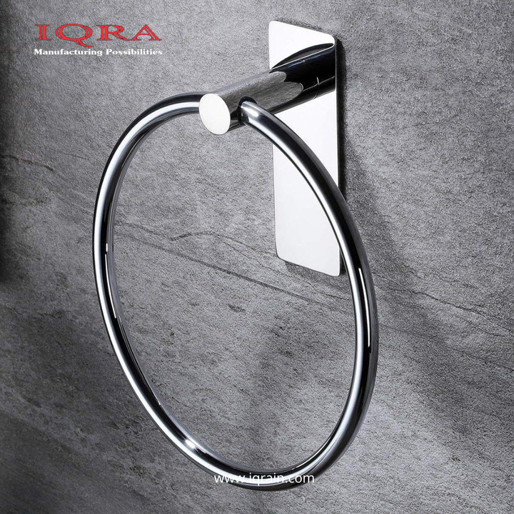 IQRA Stainless Steel 304 Grade Chrome Finished Round Napkin Ring/Towel Ring/Napkin Holder/Towel Hanger/Towel Holder for Bathroom/Kitchen/Wash Basin (Silver)"