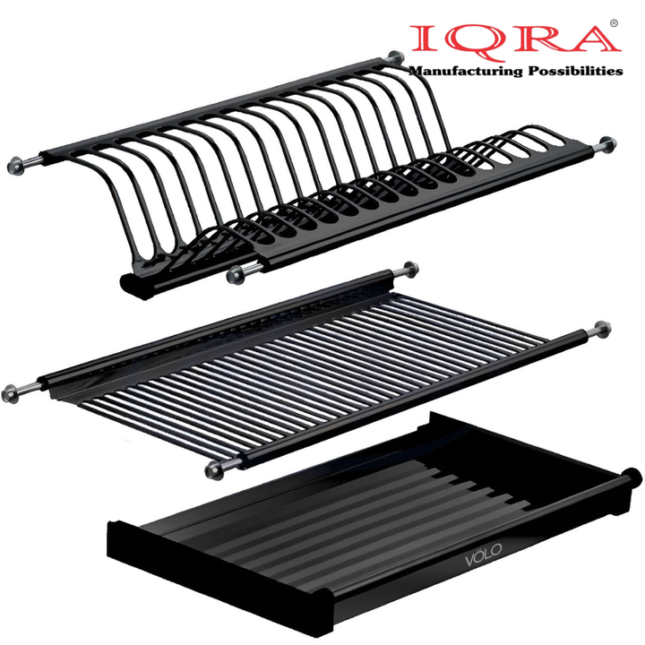 IQRA Stainless Steel Dish Plate Rack Drainer GTPT for Kitchen, Set of 3pcs