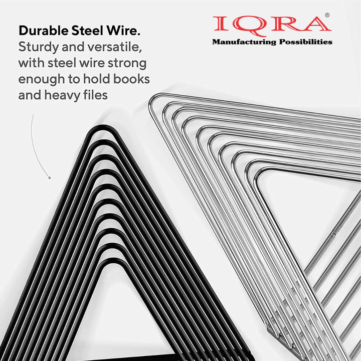 IQRA Magazine Racks Tabletop Mount Files holder Desk File Organizer 9 Slots Book Stand Newspaper Stand for Home & Offices (Silver)