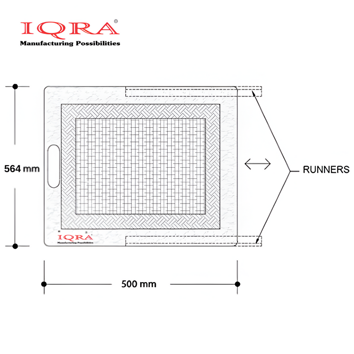 IQRA Natural Pvc Cane Wicker Basket (With wooden Frame) For Modular Kitchen | Pull Out Basket for Onion, Potato