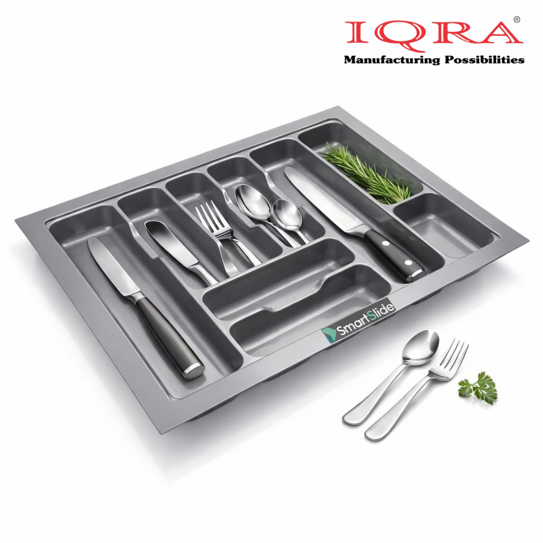 IQRA Cutlery Tray For Kitchen Drawer/Cutlery Storage Organizer Tray For Modular Kitchen Drawer