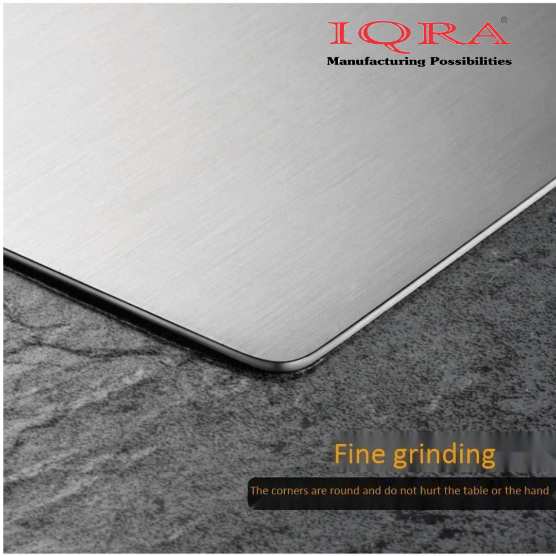 IQRA Countertop-Round Stainless Steel Chopping Board Platform Kitchen Cutting Board Board for Vegetables Fruits Healthy Safe Durable