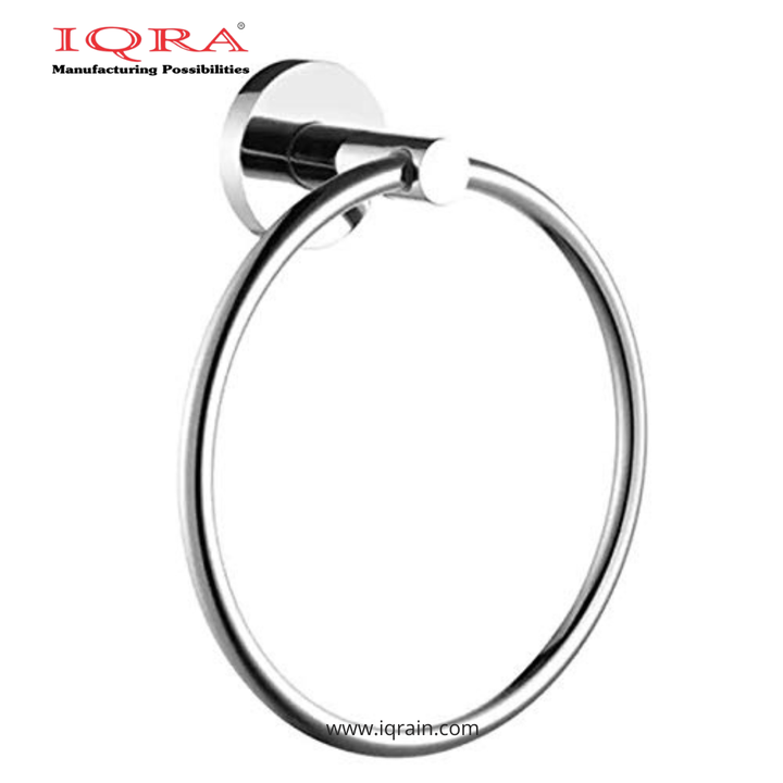 IQRA Stainless Steel 304 Grade Chrome Finished Round Napkin Ring/Towel Ring/Napkin Holder/Towel Hanger/Towel Holder for Bathroom/Kitchen/Wash Basin (Silver)"