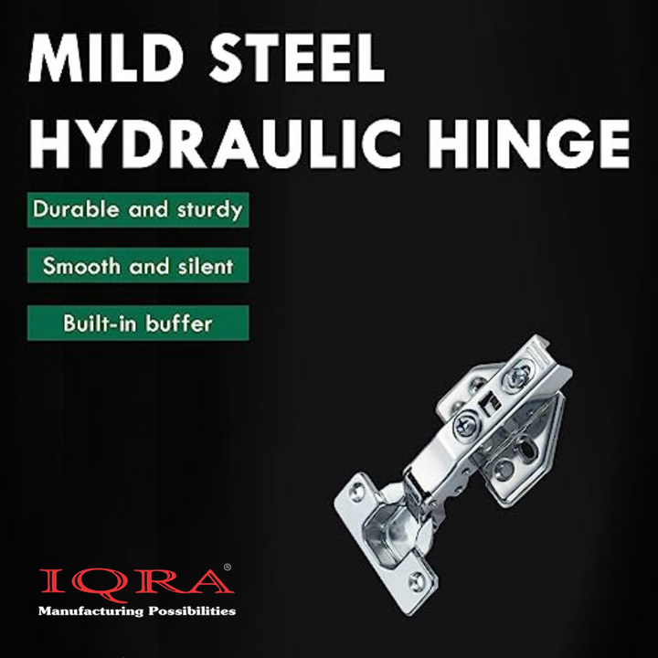 IQRA European Style Mild Steel Clip-on Soft Close Concealed Cabinet Hinges (Pack of 1 Set)
