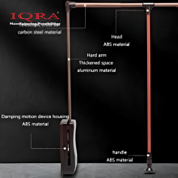 IQRA Mocha Soft Close Pull Down Closet Rods, Adjustable Wardrobe Rail Lift Collapsible Closet Rod Aluminium Retractable Wardrobe Hanger Clothing Rail Closet Lift Organizer Storage Lift for Wardrobe Bedroom