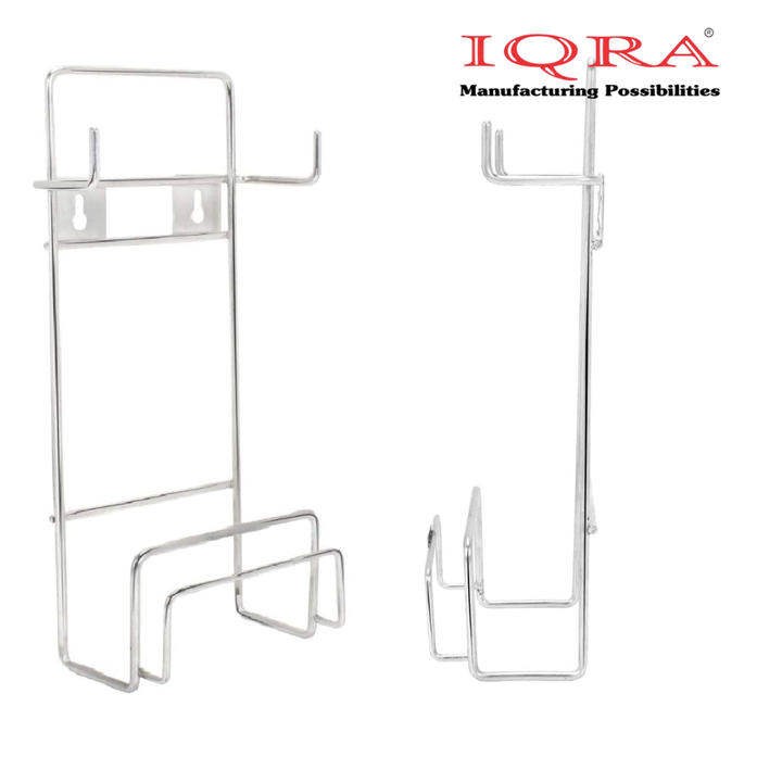IQRA Stainless Steel Countertop-Wall Mounted Chakla Belan and Tawa Stand for kitchen, Tawa Chimta Stand 4 in 1 Chakla Belan Stand for Kitchen,