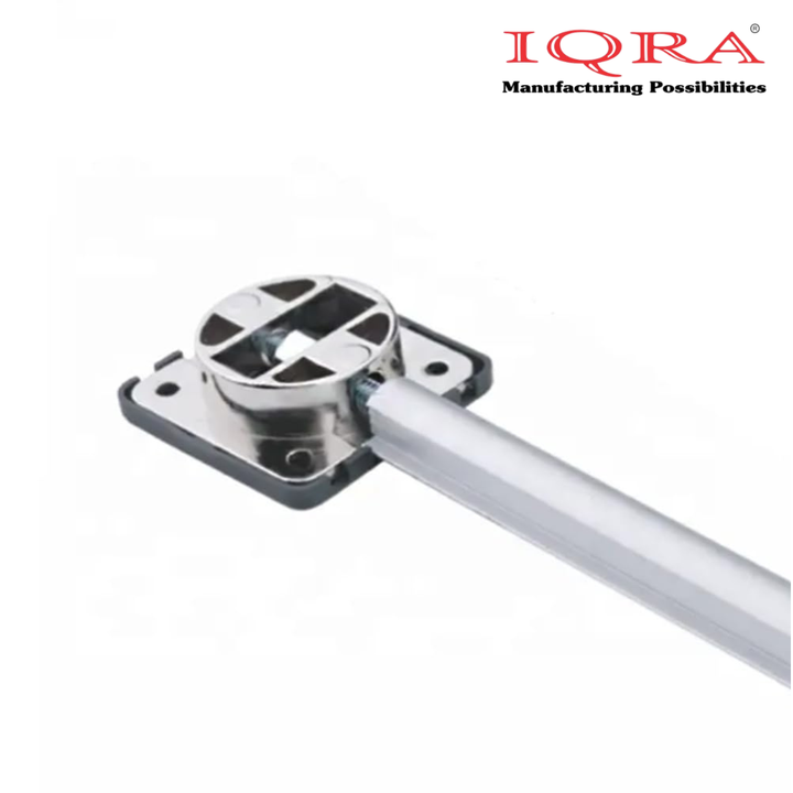 IQRA Heavy Duty Wardrobe Door Straightener | 6mm Rod with Dual-Side Cast Brackets | Complete Kit with Screws & PVC Cap | Concealed Fixing | 72" Length – Ideal for Big Cabinet & Wardrobe Doors