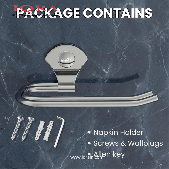 IQRA Stainless Steel Napkin Ring/Towel Ring/Napkin Holder/Bathroom Hanger/Towel Hanger for Kitchen & Wash Basin Area/Bathroom Accessories