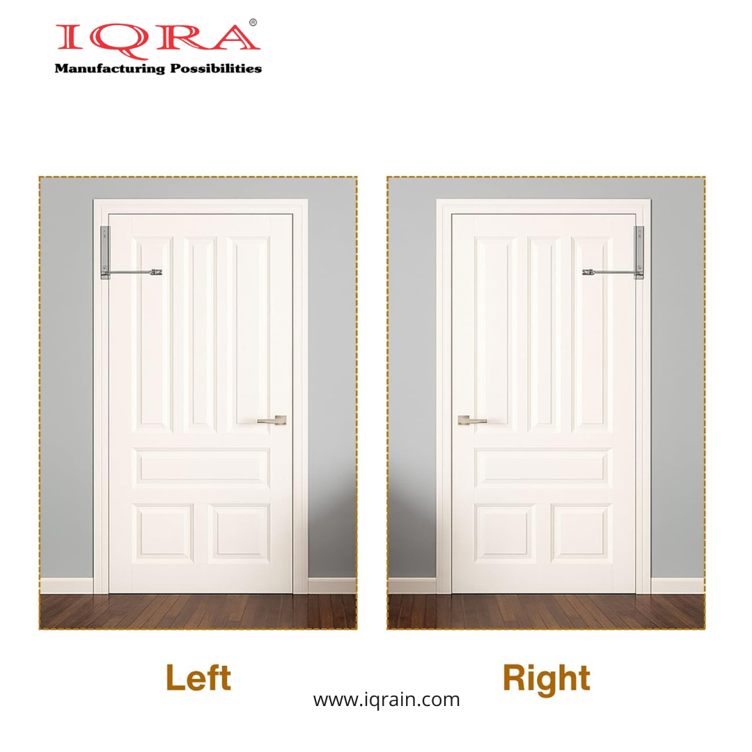 IQRA Automatic Door Closer, Adjustable Spring Storm Door Closer, Heavy Duty Safety Spring, Built-in Lock, Perfect for Indoor & Outdoor Doors, Offices, Soft Closing Door (Pack of 1)