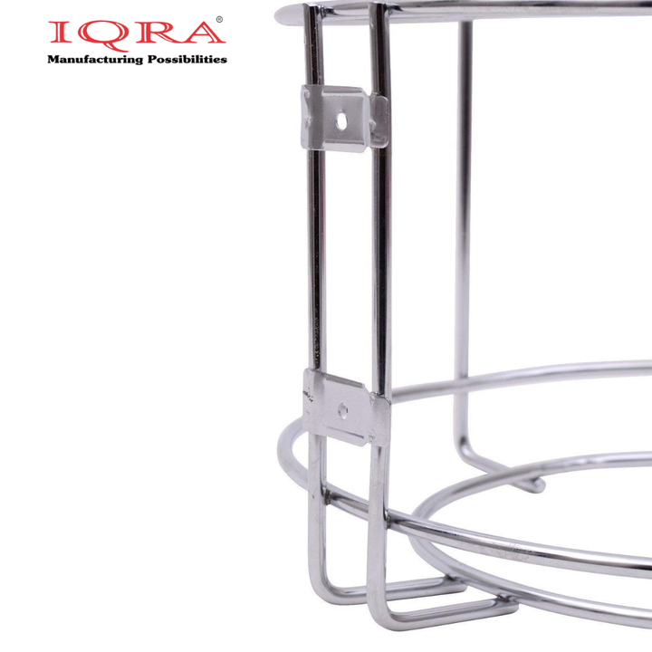 IQRA Stainless Steel Open-Top Dustbin Holder for Kitchen - Wall Mount Storage Fixture for 10 Inch Width Trash Bin - Cabinet Stand (Pack of 1) 