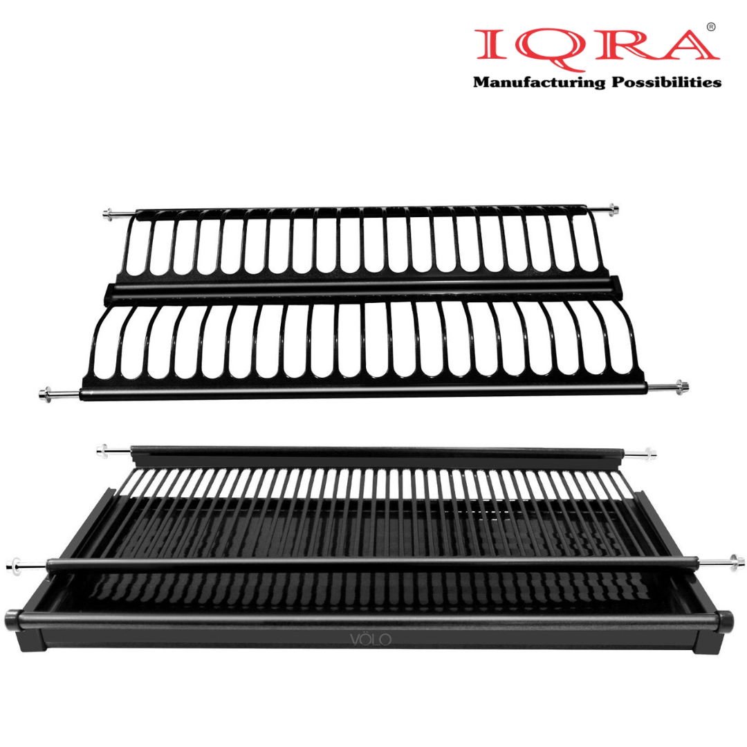 IQRA Stainless Steel Dish Plate Rack Drainer GTPT for Kitchen, Set of 3pcs