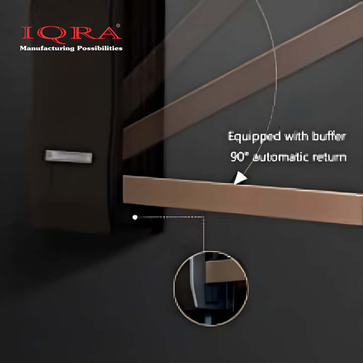 IQRA Mocha Soft Close Pull Down Closet Rods, Adjustable Wardrobe Rail Lift Collapsible Closet Rod Aluminium Retractable Wardrobe Hanger Clothing Rail Closet Lift Organizer Storage Lift for Wardrobe Bedroom
