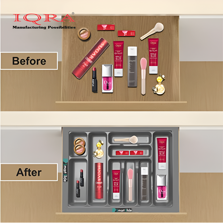 IQRA Cutlery Tray For Kitchen Drawer/Cutlery Storage Organizer Tray For Modular Kitchen Drawer