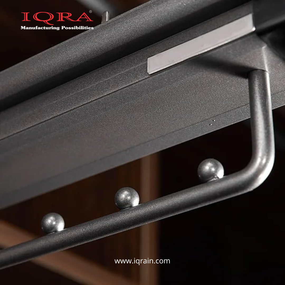 IQRA Grey Soft Close Pull-Out Trouser Rack Wardrobe Built-in Telescopic Slide Rail Top-Mounted Household Hanging Pants Multi-Functional Storage Trousers Rack Accessories (Size : 45.5CM)