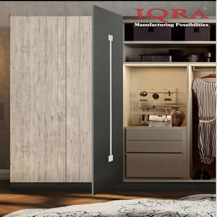 IQRA Heavy Duty Wardrobe Door Straightener | 6mm Rod with Dual-Side Cast Brackets | Complete Kit with Screws & PVC Cap | Concealed Fixing | 72" Length – Ideal for Big Cabinet & Wardrobe Doors