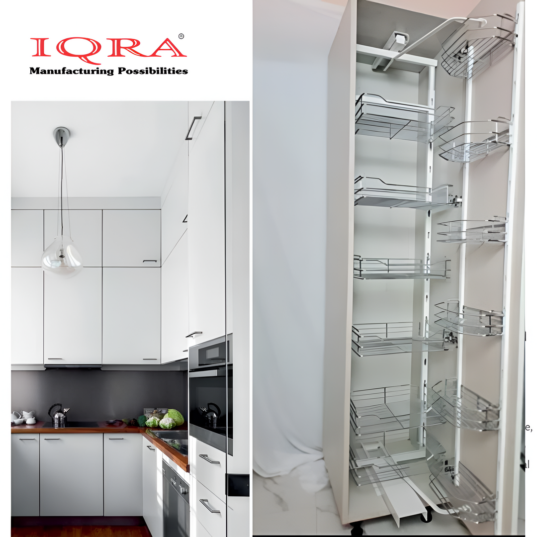 IQRA Pantry Unit Storage System (Cabinet Width 450-600mm 12 Baskets), Rectangular
