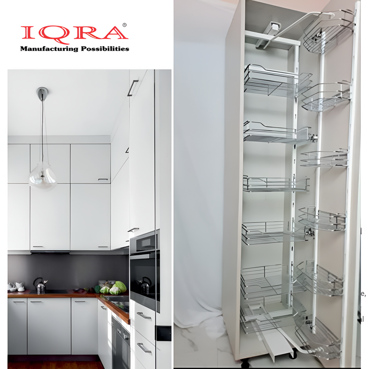 IQRA Pantry Unit Storage System (Cabinet Width 450-600mm 12 Baskets), Rectangular