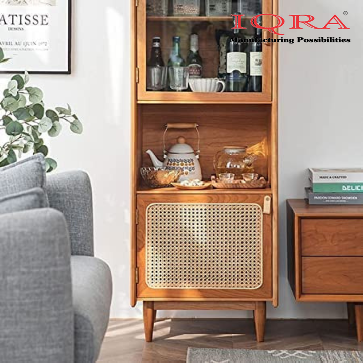 IQRA Webbing Plastic Cane Webbing for Caning Projects Natural Pre - Woven Open Mesh Cane - PE Rattan Cane Webbing Rattan Roll Cabinet Chair