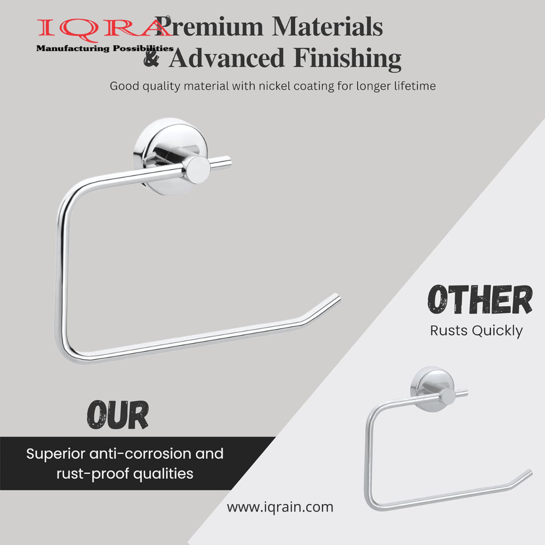 IQRA Stainless Steel Napkin Ring/Towel Ring/Napkin Holder/Bathroom Hanger/Towel Hanger for Kitchen & Wash Basin Area/Bathroom Accessories