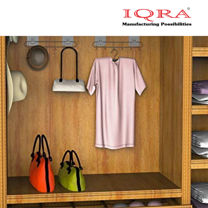 IQRA Stainless Steel Bathroom Wall Hook 6 Hooks Cloth Hanger Bathroom Wall Door Hook Magic Sticker Self Adhesive for Towel Rail Kitchen Hanger Capacity-5 Kg, Silver
