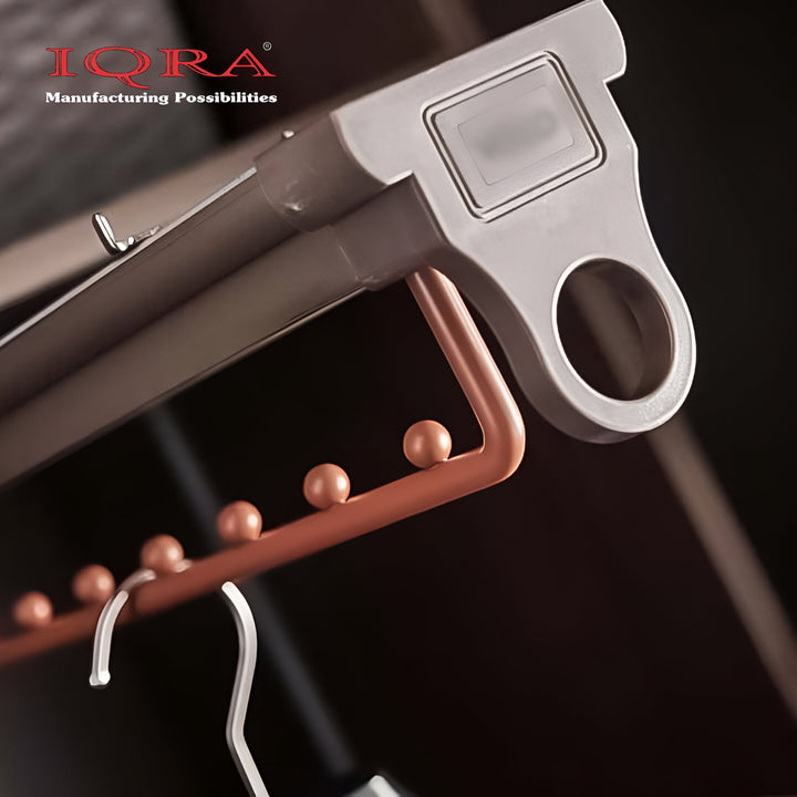 IQRA Mocha Soft Close Pull-Out Trouser Rack Wardrobe Built-in Telescopic Slide Rail Top-Mounted Household Hanging Pants Multi-Functional Storage Trousers Rack Accessories (Size : 45.5CM)
