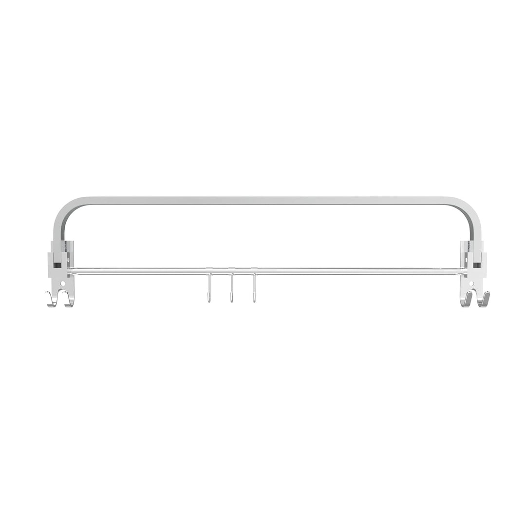 IQRA 24 Inch Wall Mounted Stainless Steel Bathroom Towel Hanger - Space-Saving - Durable Bathroom Accessories and Fittings - Easy Installation- (24 Inch, Chrome, Foldable)