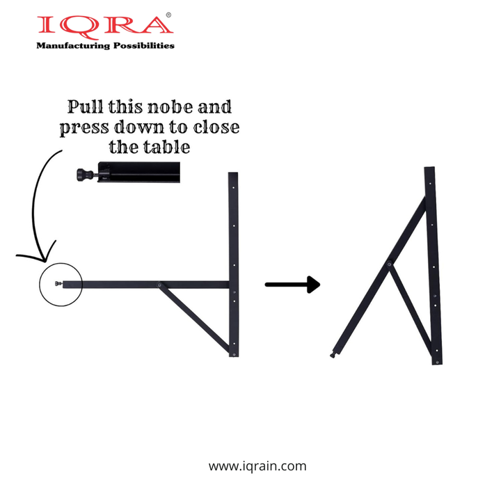 IQRA Mild Steel Aurora Folding Dining Table Bracket Fitting