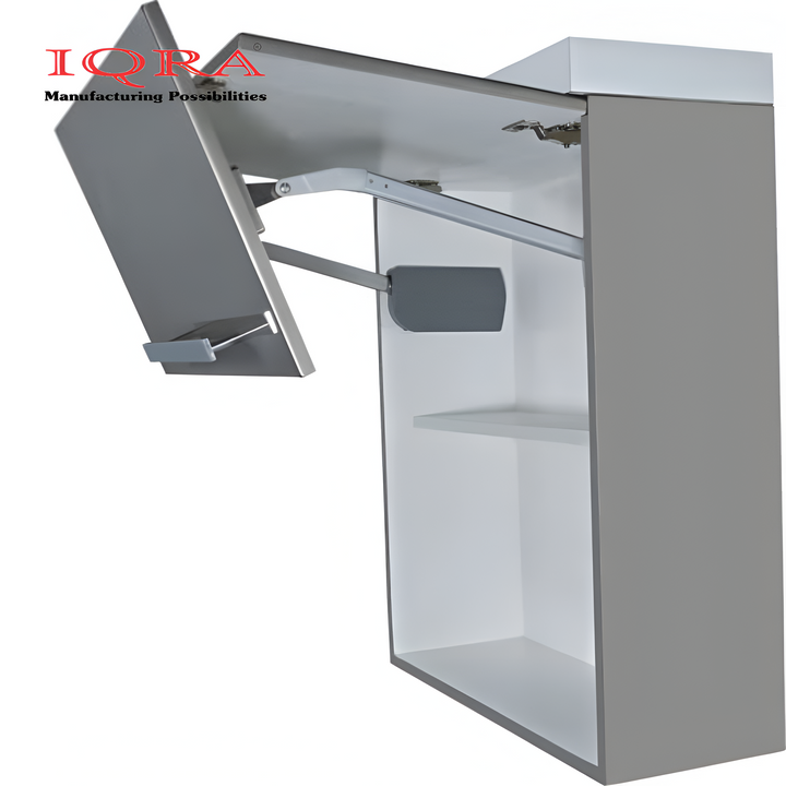 IQRA Hydraulic Bi-Fold Pneumatic Single Door Cabinet Hinge Support Lift Up, Verticle Two Door Pneumatic Mechanism Hinges..Kitchen Cabinet Single Door Bi-Fold Lifting System