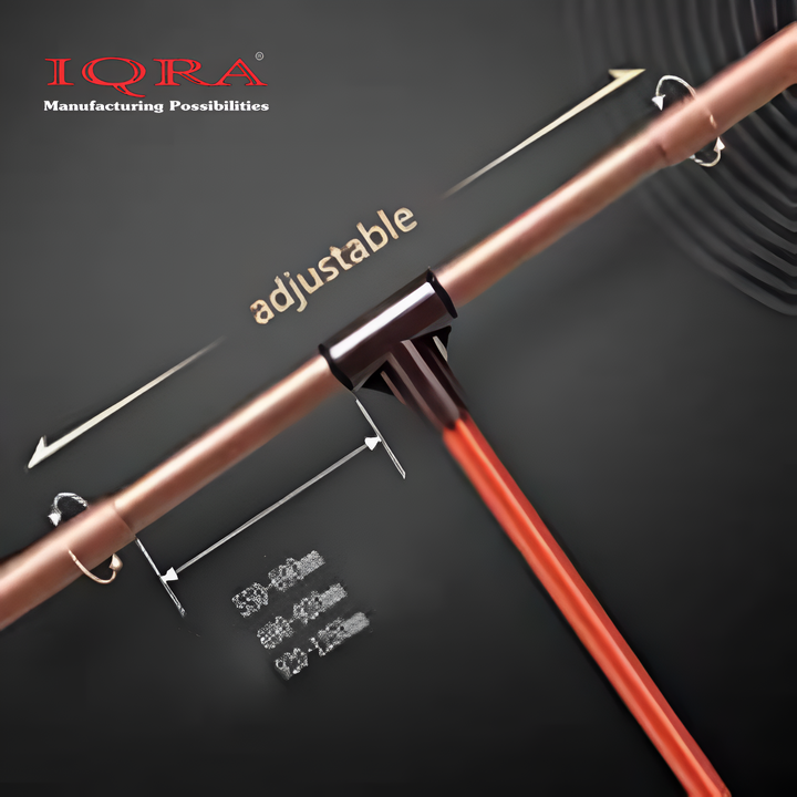 IQRA Mocha Soft Close Pull Down Closet Rods, Adjustable Wardrobe Rail Lift Collapsible Closet Rod Aluminium Retractable Wardrobe Hanger Clothing Rail Closet Lift Organizer Storage Lift for Wardrobe Bedroom