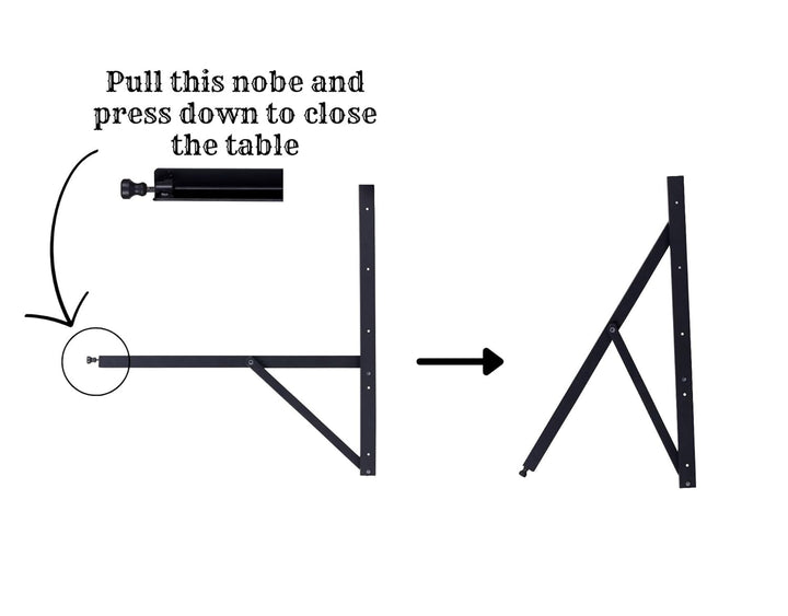 IQRA Mild Steel Aurora Folding Dining Table Bracket Fitting