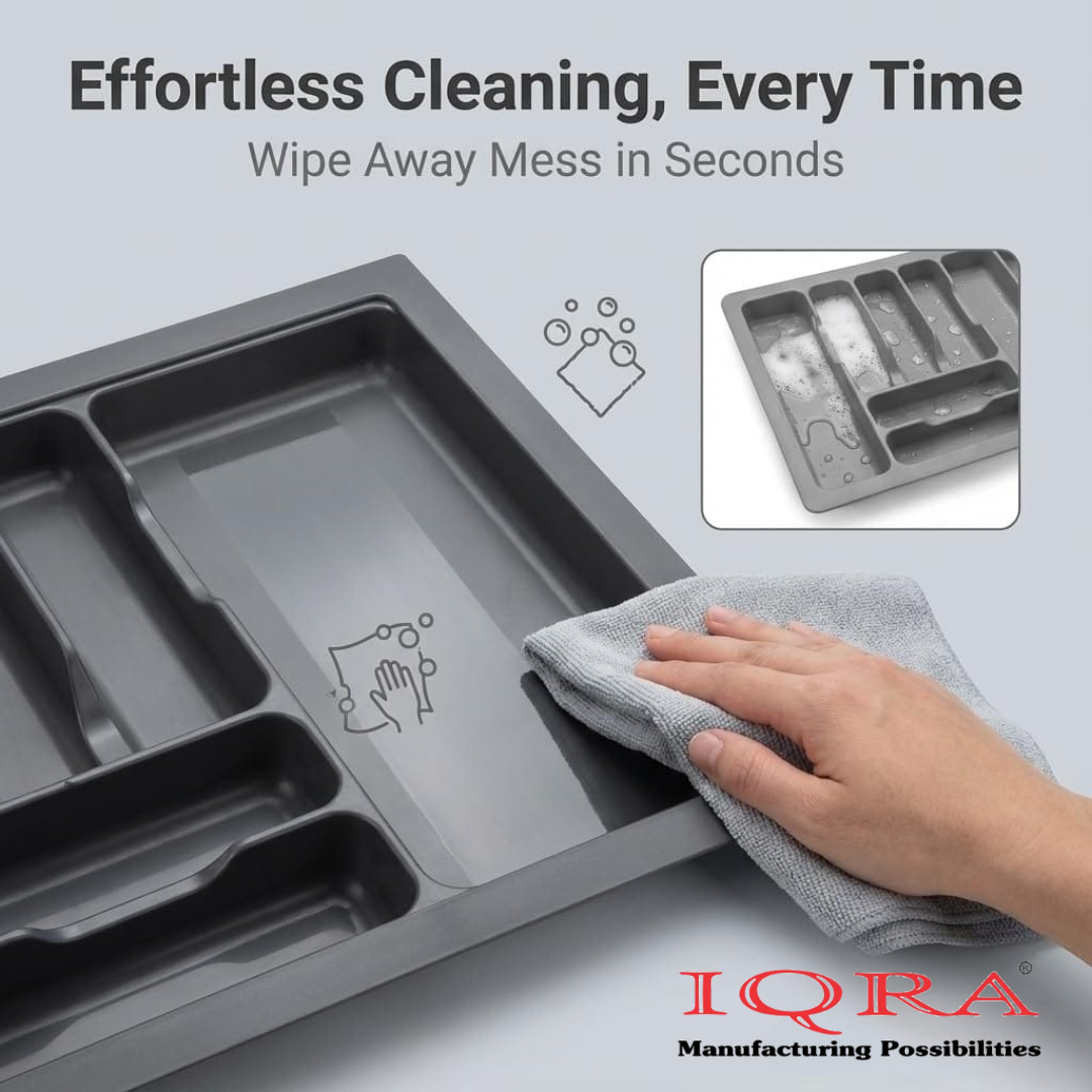 IQRA Cutlery Tray For Kitchen Drawer/Cutlery Storage Organizer Tray For Modular Kitchen Drawer