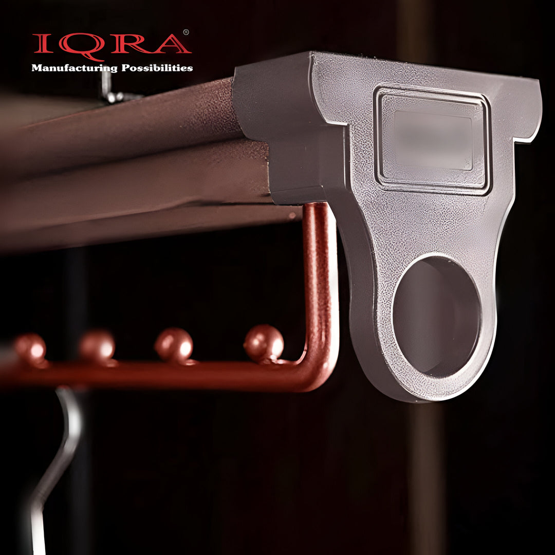 IQRA Mocha Soft Close Pull-Out Trouser Rack Wardrobe Built-in Telescopic Slide Rail Top-Mounted Household Hanging Pants Multi-Functional Storage Trousers Rack Accessories (Size : 45.5CM)