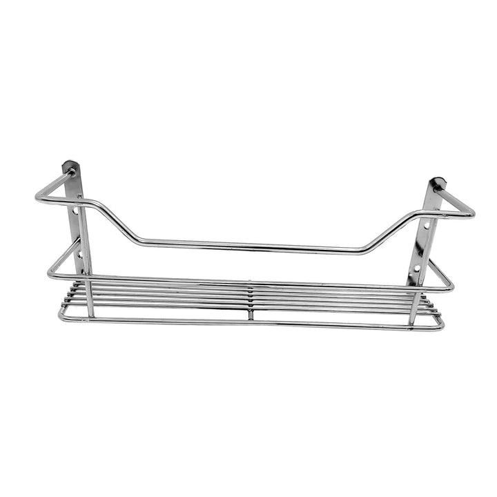 IQRA Stainless Steel Bathroom Shelf, Wardrobe, Perfume, Kitchen Rack, 12x4-inch (Silver)