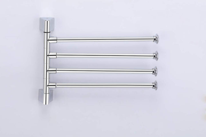 IQRA Stainless Steel 4 Bar Swing Hanger Towel Rack for Bathroom Towel Holder for Kitchen Towel Hanger Stand for Wash Basin