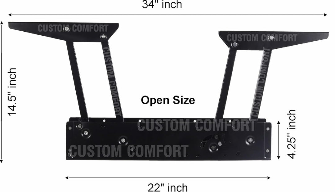IQRA Lift Up Coffee Table into Dining Table Space Saving Hardware Mechanism Hinges with Hydraulic Soft Closing System
