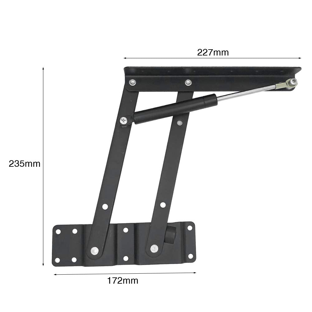 IQRA 1 Pair Folding Lift up Top Table Mechanism Hardware Fitting Hinge, Teapoy Coffee Table Lifting Frame