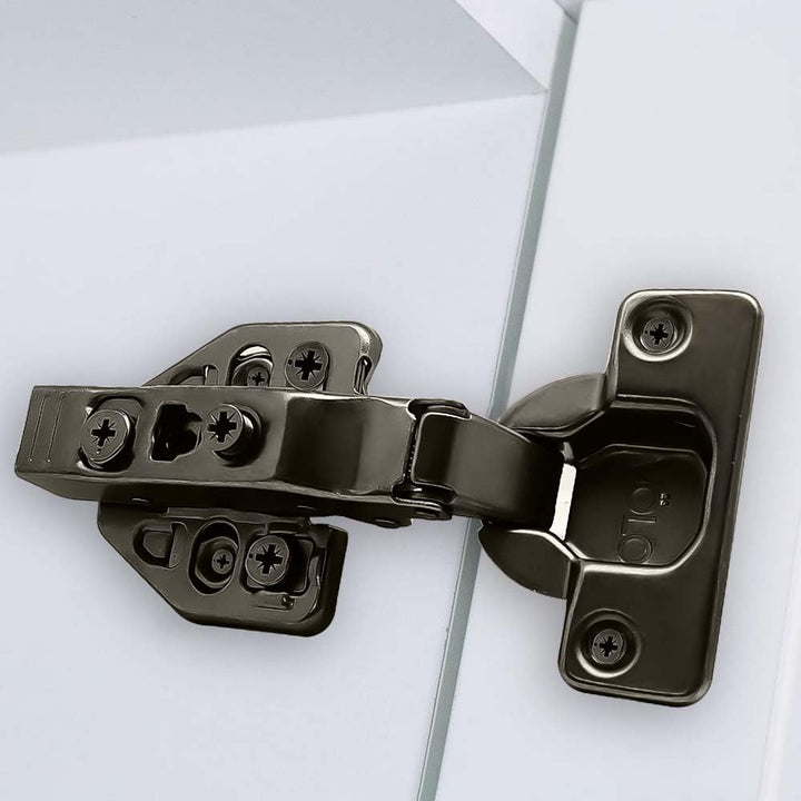 IQRA Black Colour European Style Mild Steel Hydraulic 3D Clip-on Soft Close Concealed Cabinet Hinges