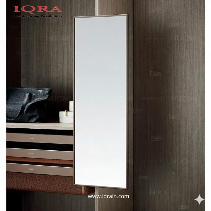 IQRA Bedroom Wardrobe Accessories Pull Out Rotating Closet Inside Full- Length Dressing Mirror