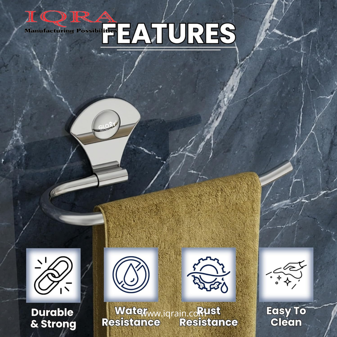 IQRA Stainless Steel Napkin Ring/Towel Ring/Napkin Holder/Bathroom Hanger/Towel Hanger for Kitchen & Wash Basin Area/Bathroom Accessories
