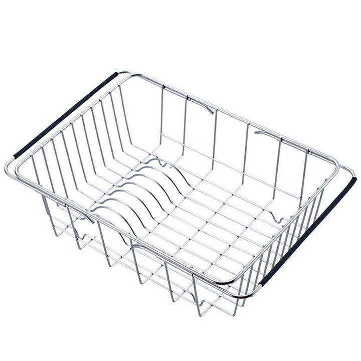 IQRA Adjustable Over Sink Dish Drying Rack Stainless Steel Dish Drainer, On Counter or In Sink Dish Rack, Deep and Large- Rustproof