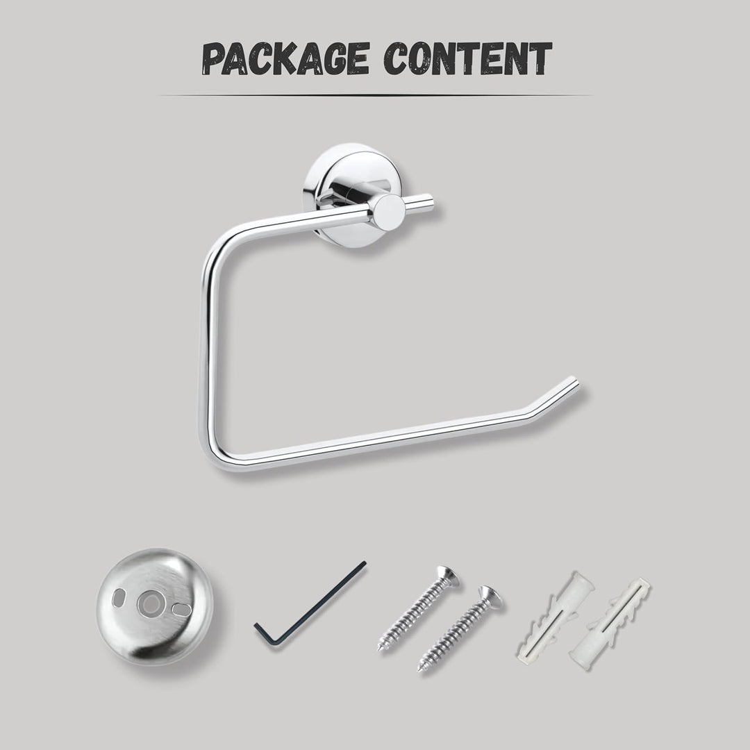 IQRA Stainless Steel Napkin Ring/Towel Ring/Napkin Holder/Bathroom Hanger/Towel Hanger for Kitchen & Wash Basin Area/Bathroom Accessories