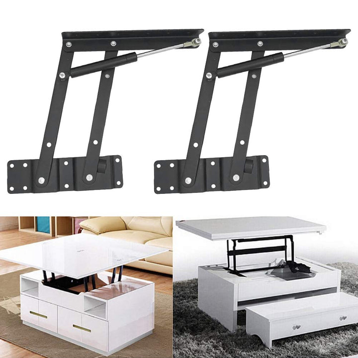 IQRA 1 Pair Folding Lift up Top Table Mechanism Hardware Fitting Hinge, Teapoy Coffee Table Lifting Frame