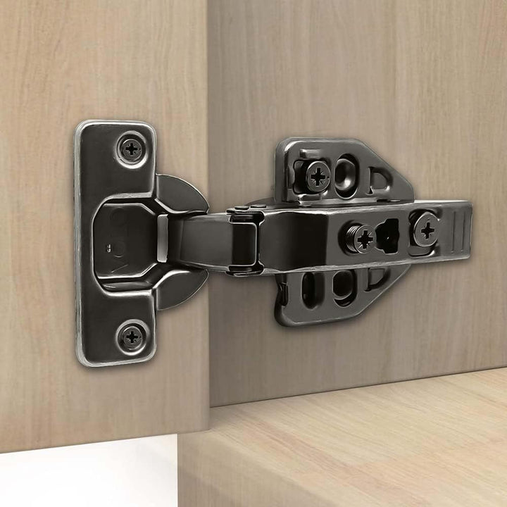 IQRA Black Colour European Style Mild Steel Hydraulic 3D Clip-on Soft Close Concealed Cabinet Hinges
