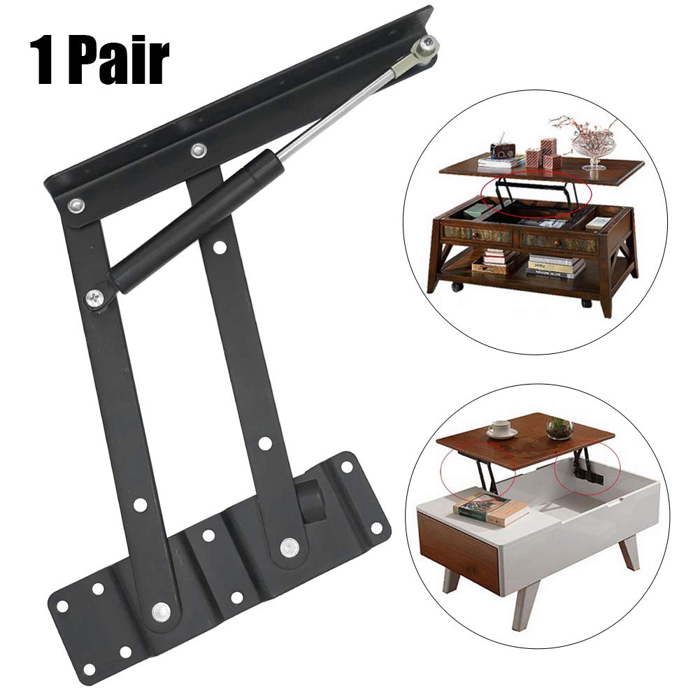 IQRA 1 Pair Folding Lift up Top Table Mechanism Hardware Fitting Hinge, Teapoy Coffee Table Lifting Frame
