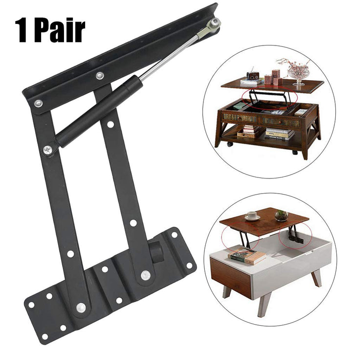 IQRA 1 Pair Folding Lift up Top Table Mechanism Hardware Fitting Hinge, Teapoy Coffee Table Lifting Frame
