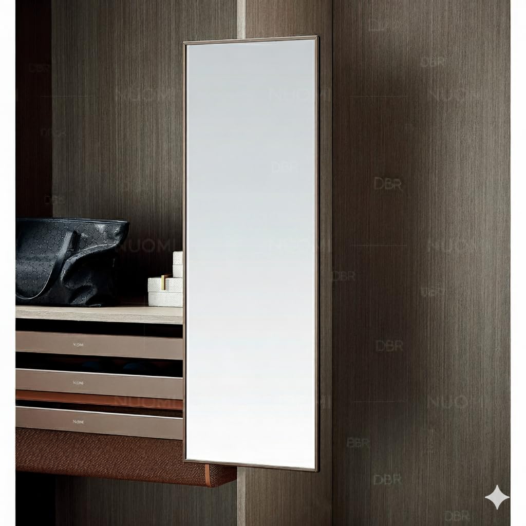 IQRA Bedroom Wardrobe Accessories Pull Out Rotating Closet Inside Full- Length Dressing Mirror