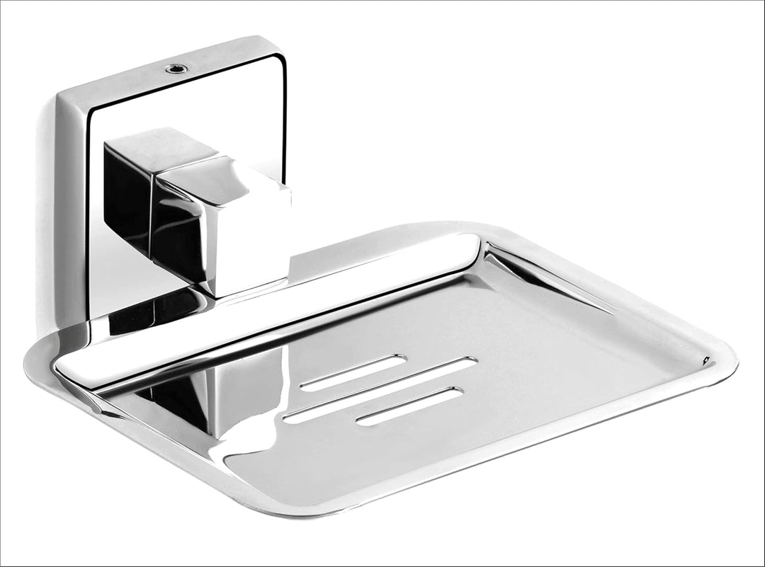IQRA soap Dish Holder for Bathroom soap case Stand Bathroom soap Holders Stand Steel sabun dani wash Basin soap Tray for Bathroom 38(304 Stainless Steel, Chrome Finish)