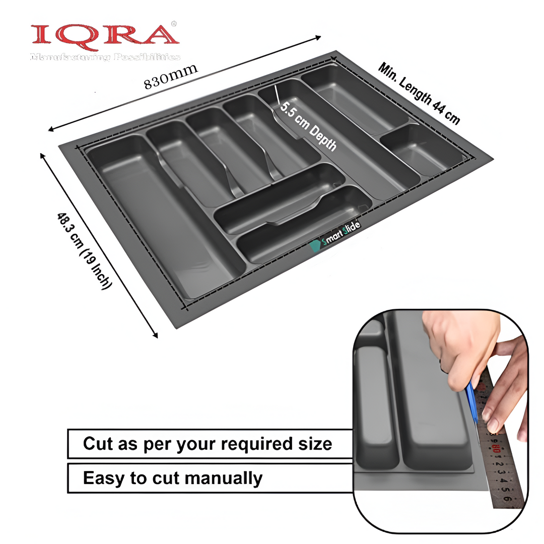 IQRA Cutlery Tray For Kitchen Drawer/Cutlery Storage Organizer Tray For Modular Kitchen Drawer